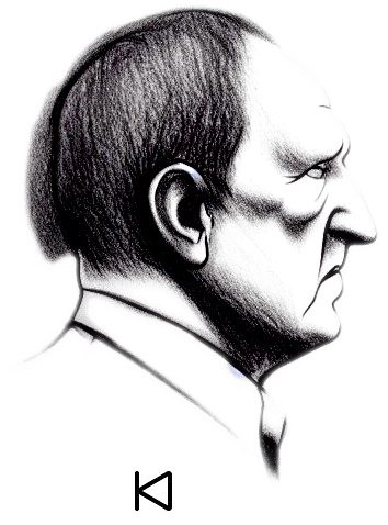 a drawing of Werner Herzog